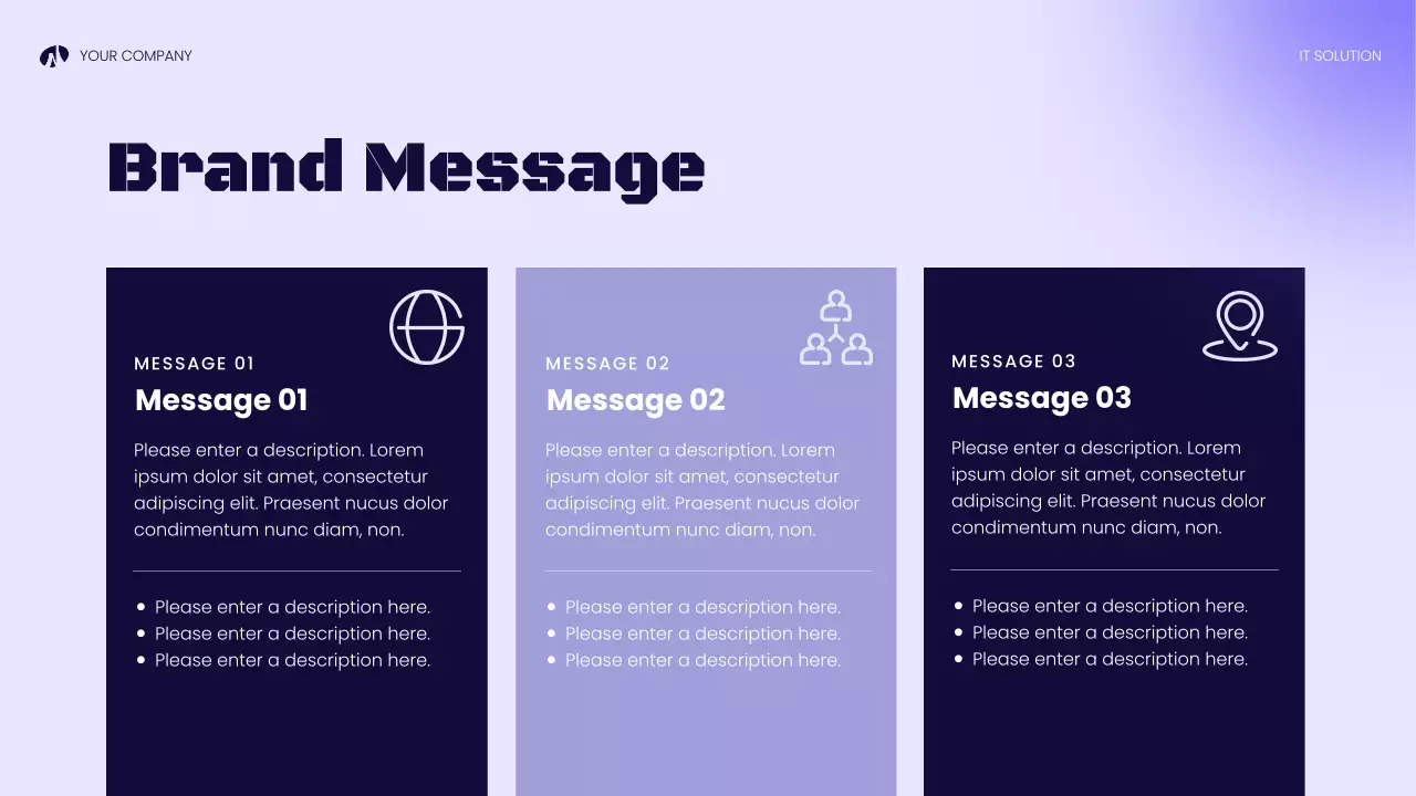 남색 모던 기술 설명