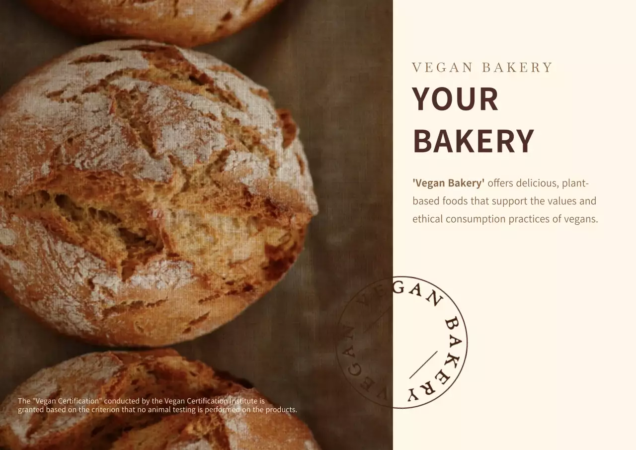 Beige Minimalist Vegan Menu Poster