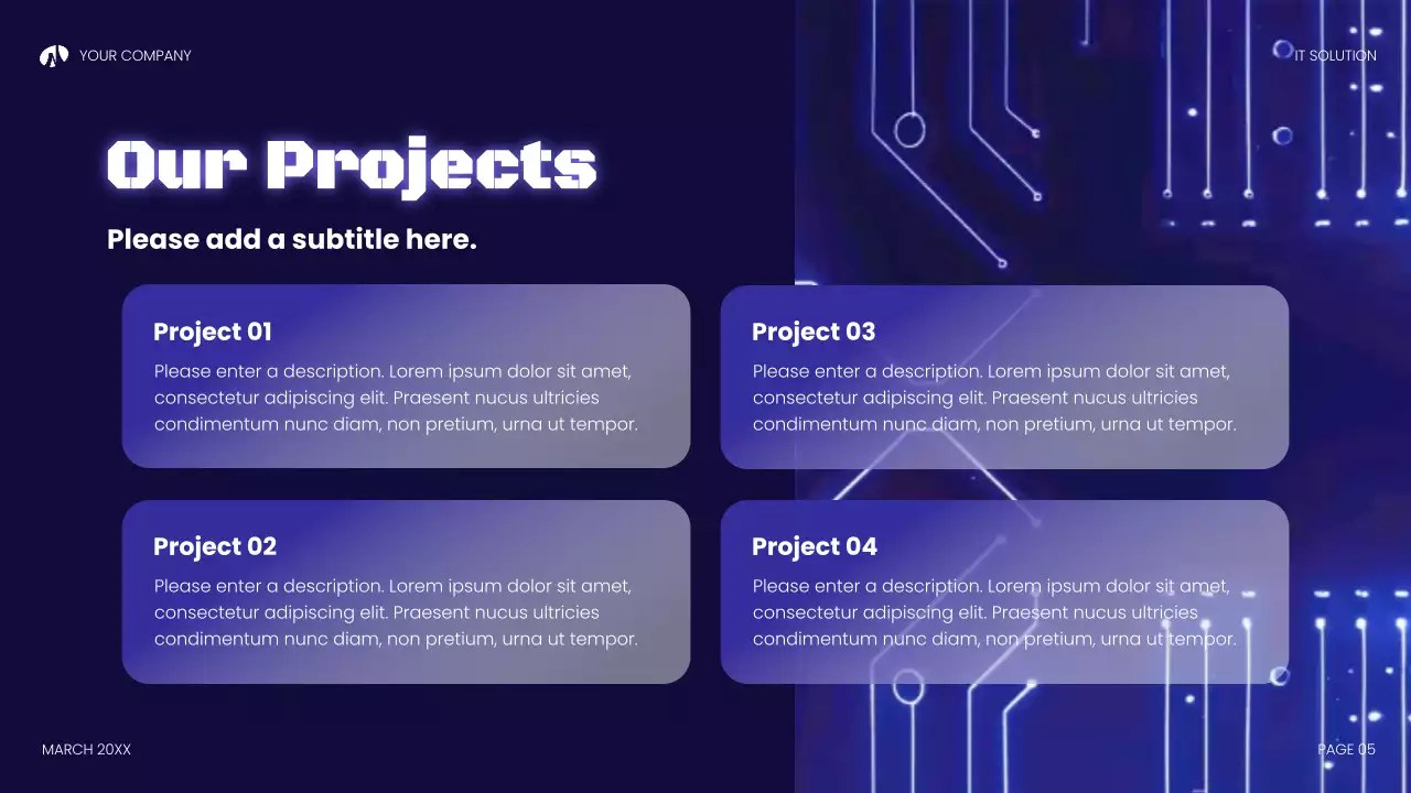 남색 모던 기술 설명