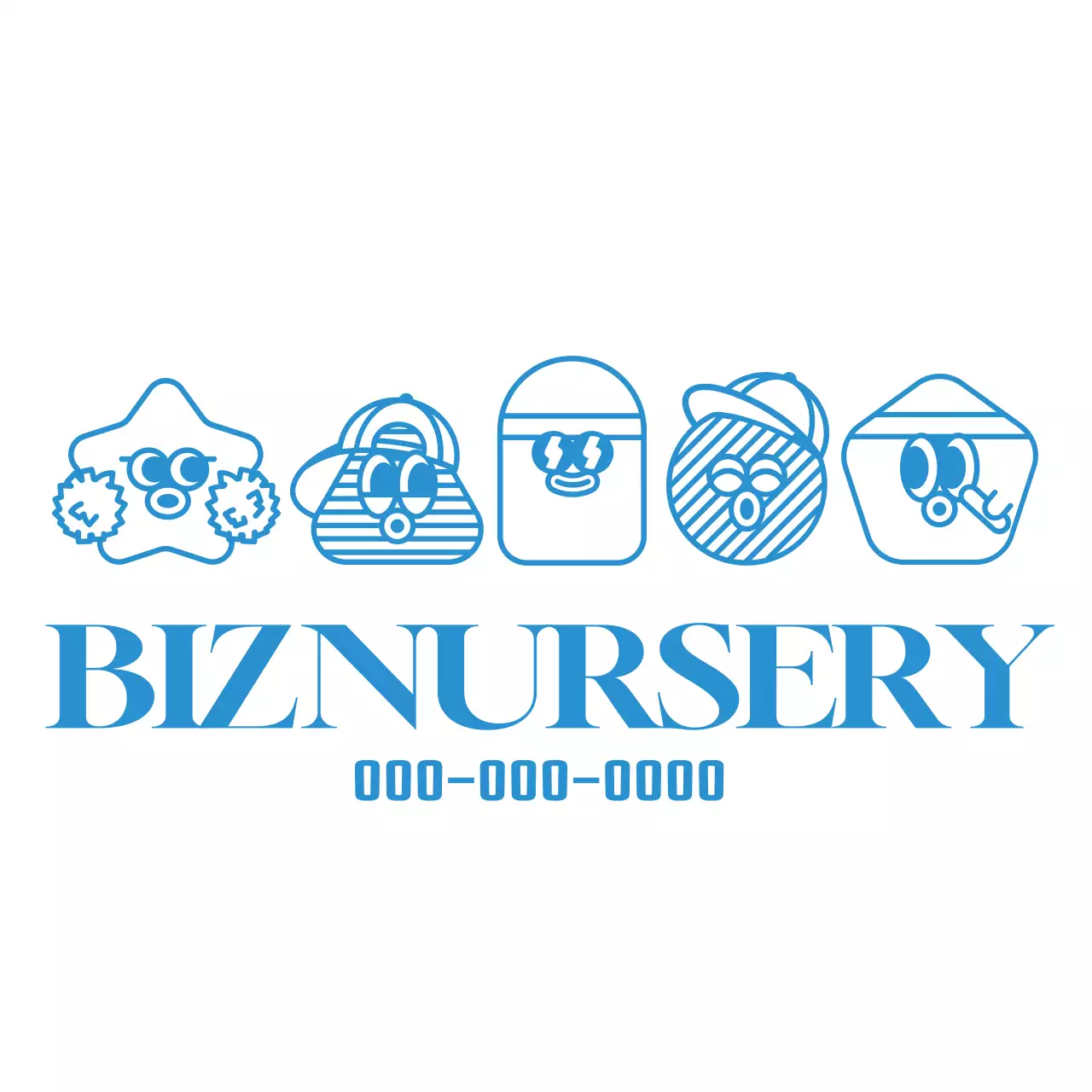 pertemuan atletik taman kanak-kanak gaya logo karakter bulat bulat lucu