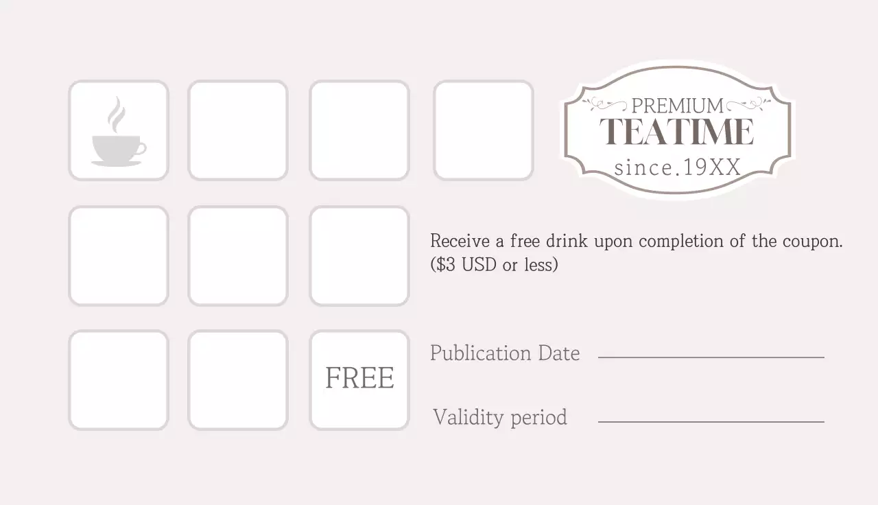 Milk Tea Stamp Coupon