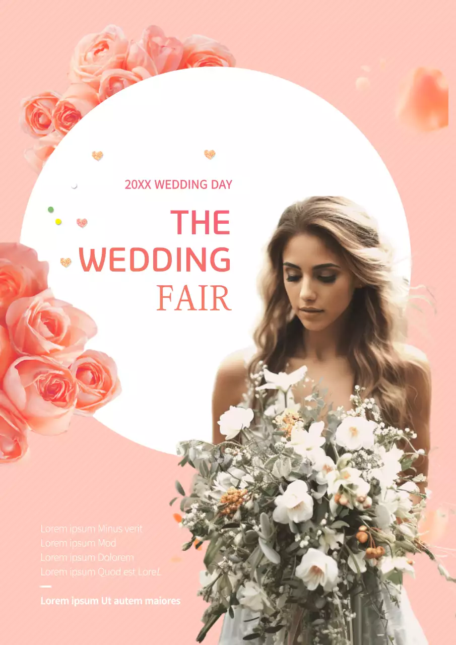 Pink Elegant Wedding Promotion Poster