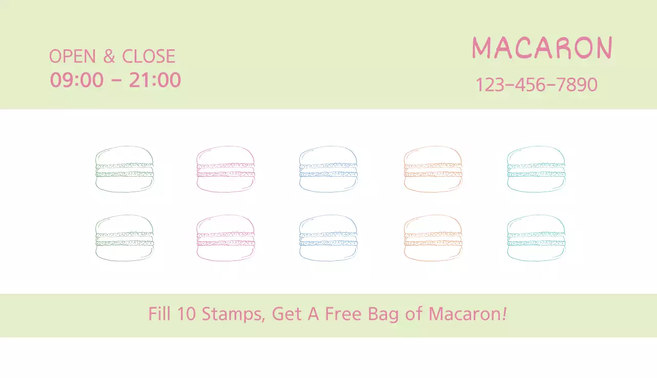 Colorful Minimal Dessert Promotion Business Card