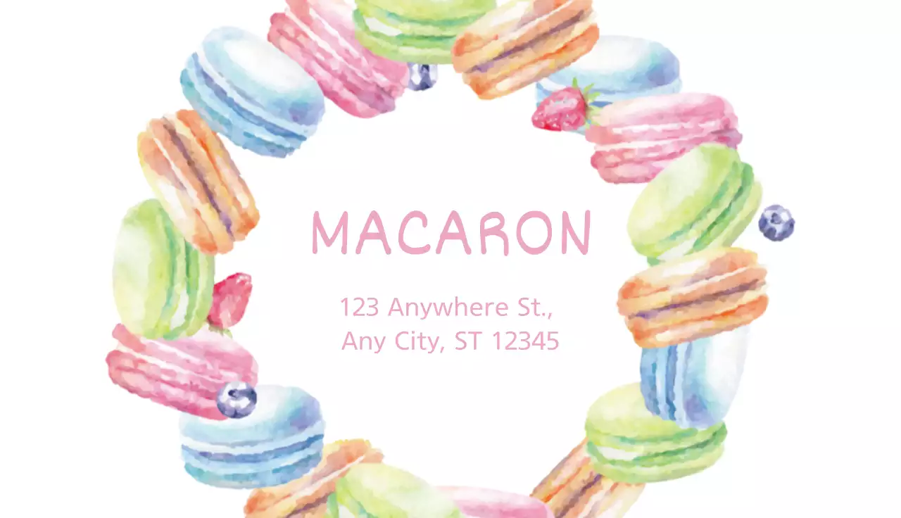 Colorful Minimal Dessert Promotion Business Card
