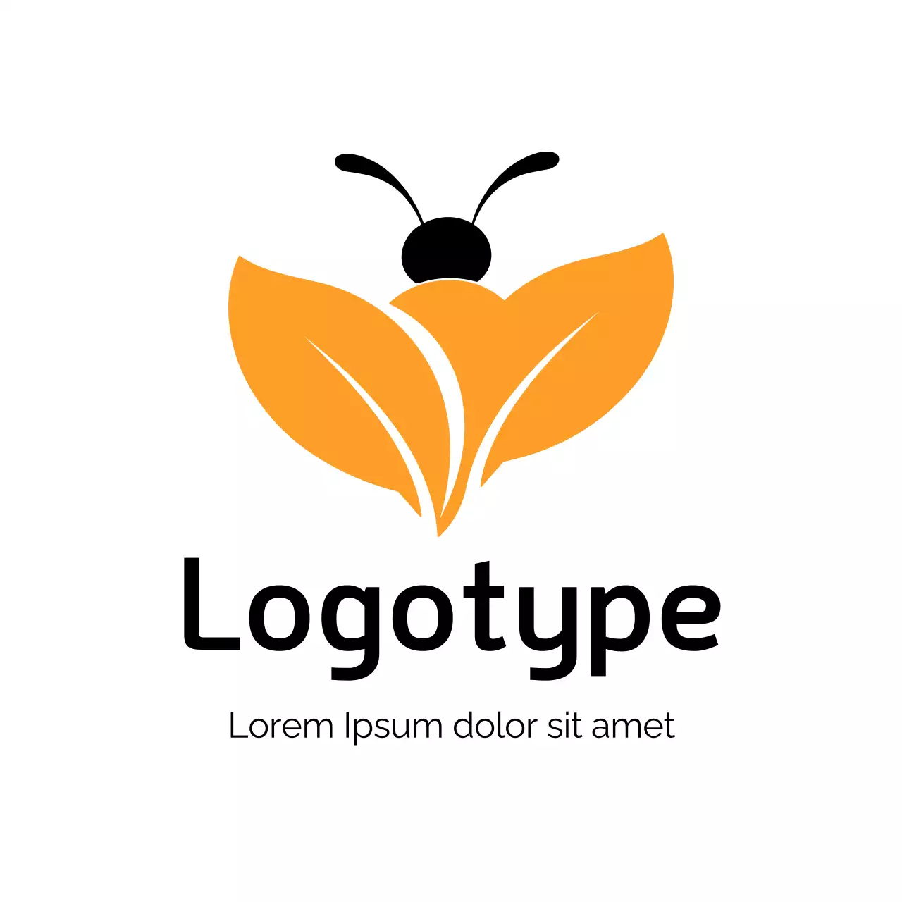Orange Minimal Design Logo