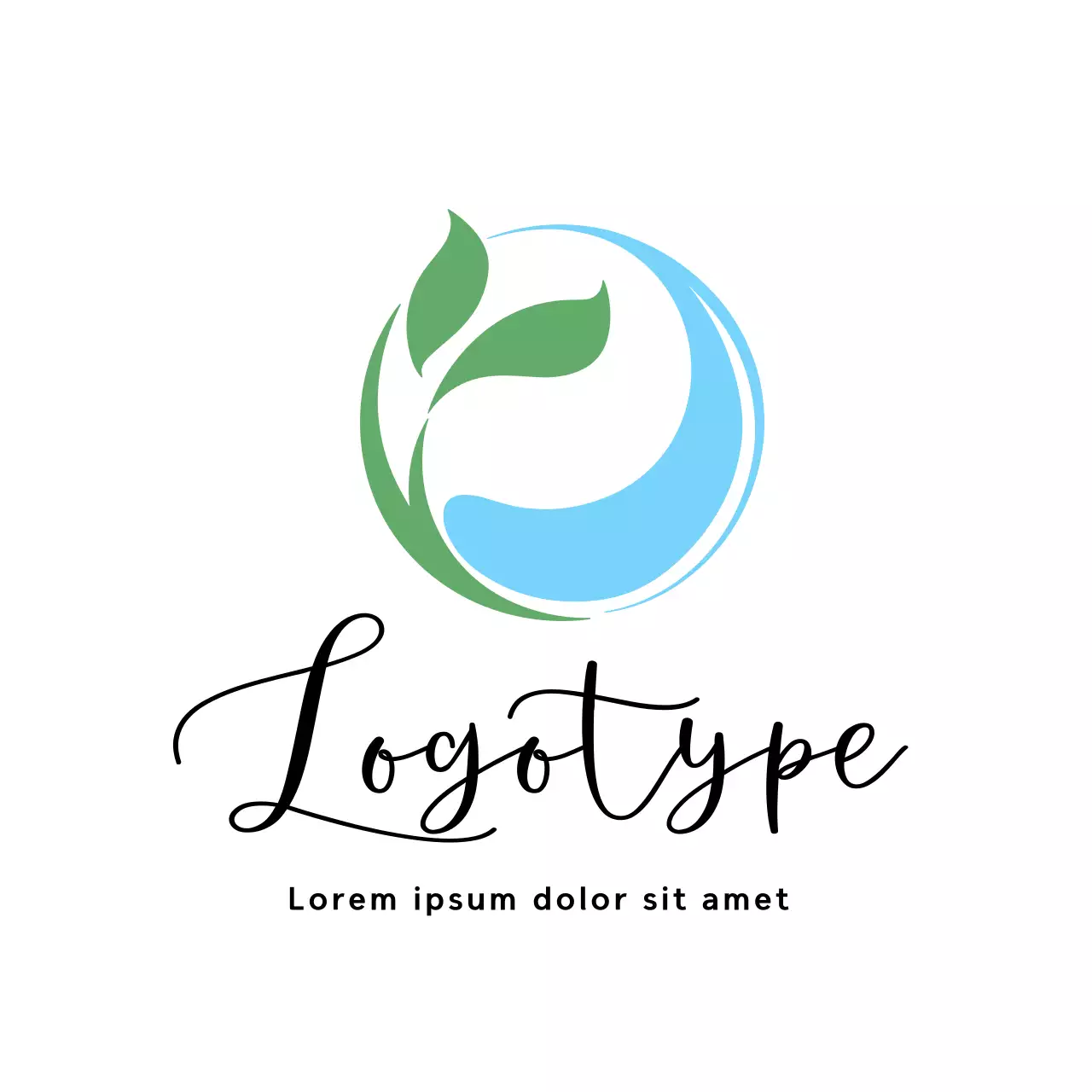 Blue Elegant Design Logo