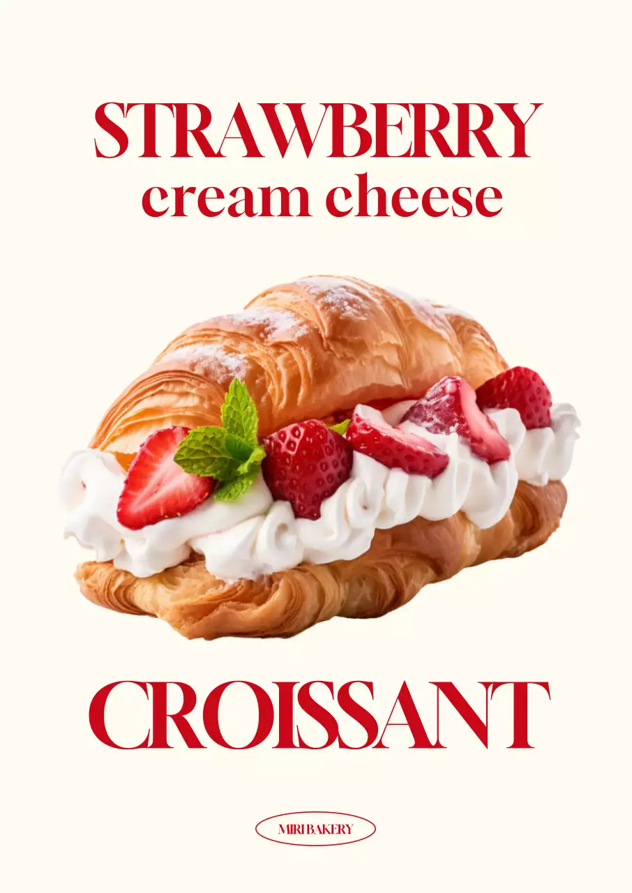 白 オシャレ ベーカリー メニュー ポスター