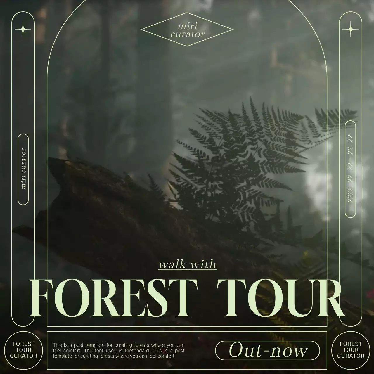 그린 러스틱 포레스트 프로모션 인스타그램 포스트