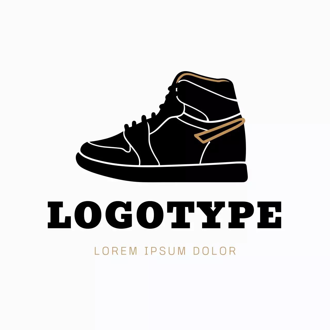 Black Minimal Sneaker Logo