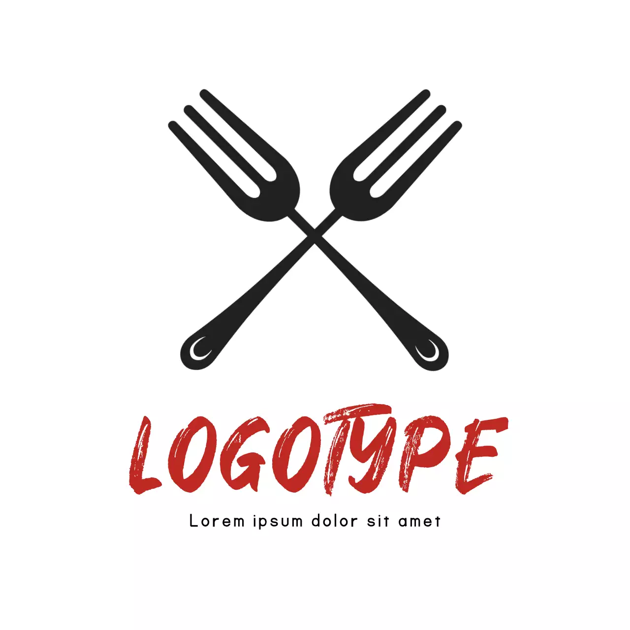 Black Minimal Restaurant Logo