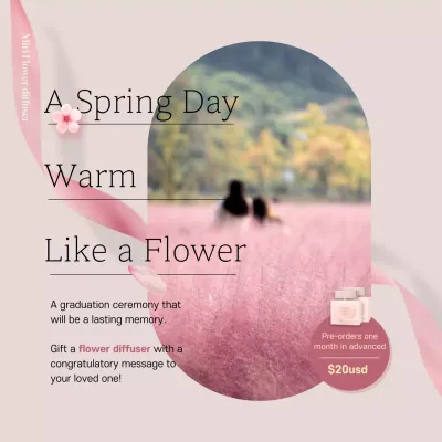 Pink Elegant Graduation Promotion Instagram Post