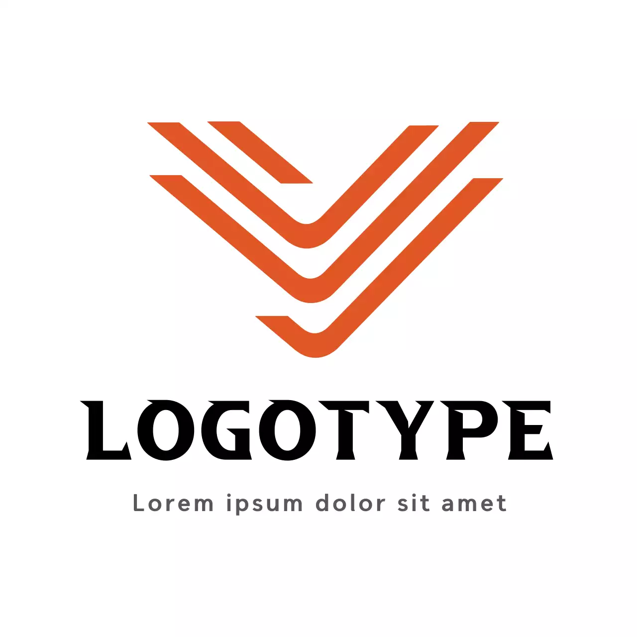 Orange Geometric Design Logo