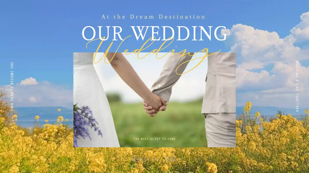 노란색과 하늘색의 결혼식 브이로그