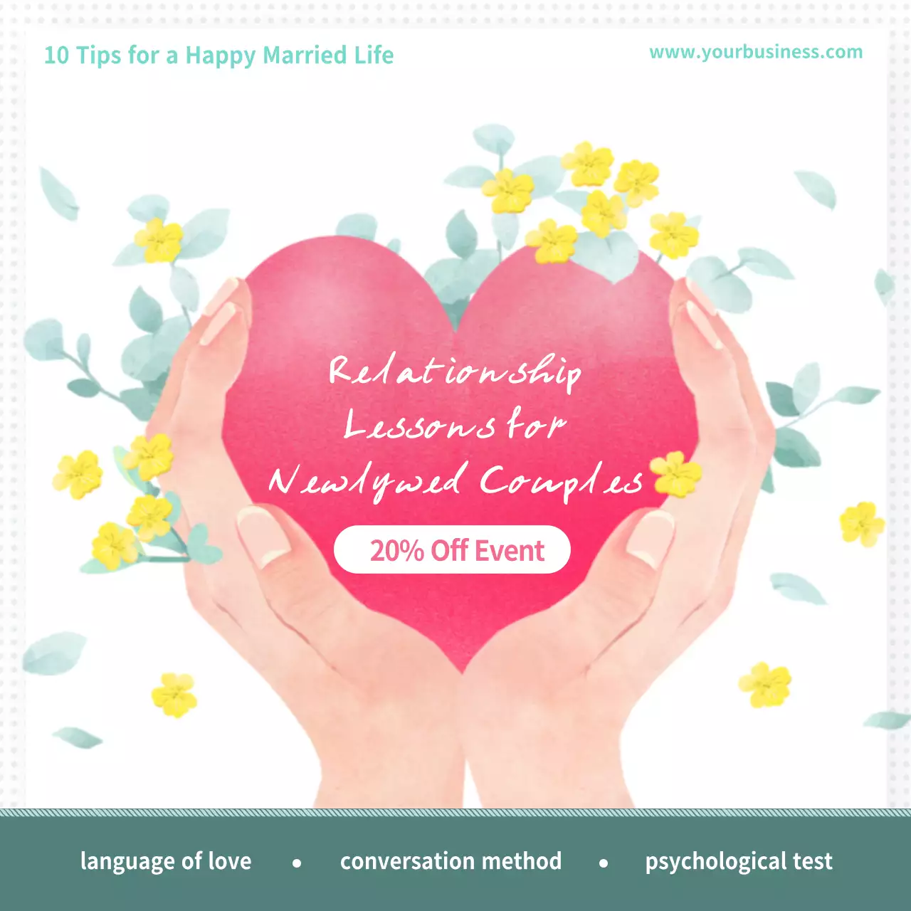 Pink Elegant Relationship Promotion Social Media Post