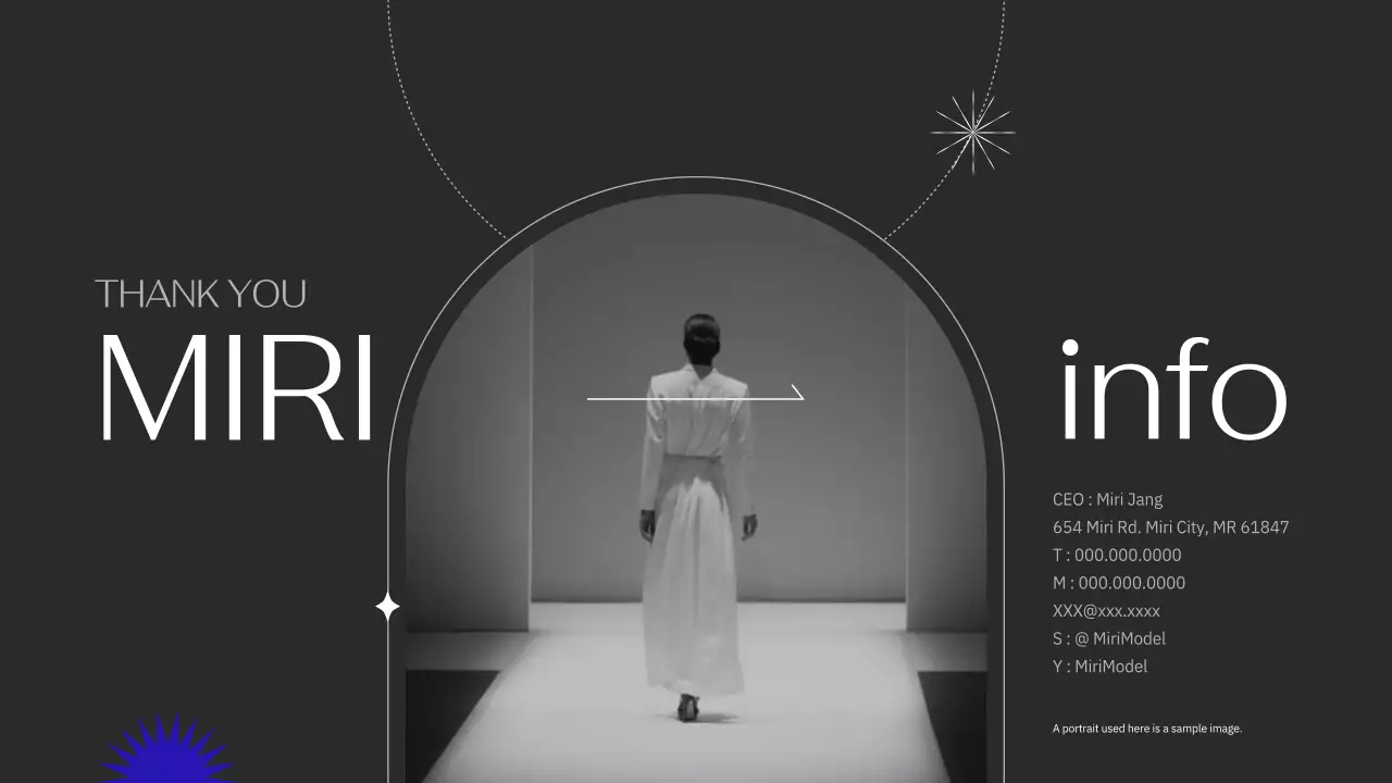 Portfolio with simple lines using purple accents on a black background