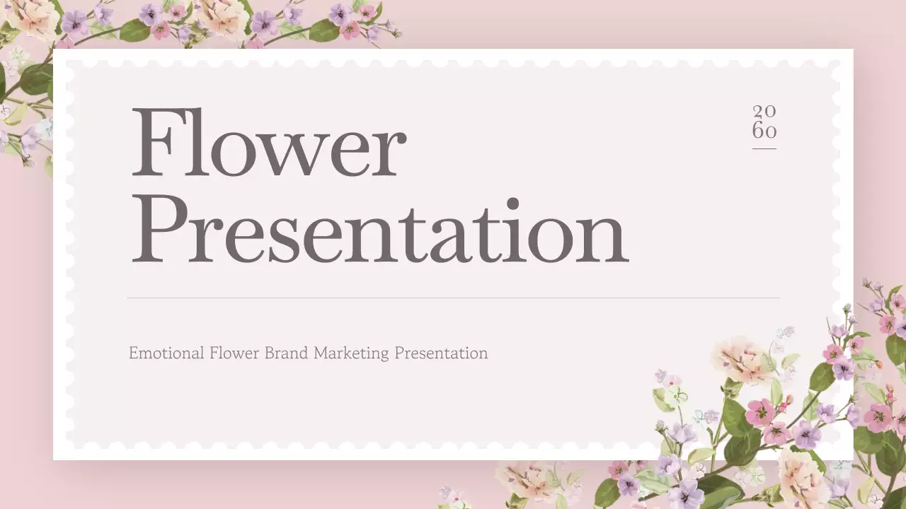 Pink Elegant Flower Presentation