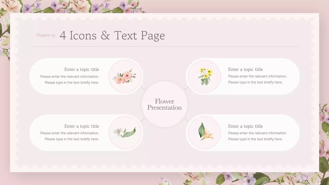 Apresentação de flores rosa elegante