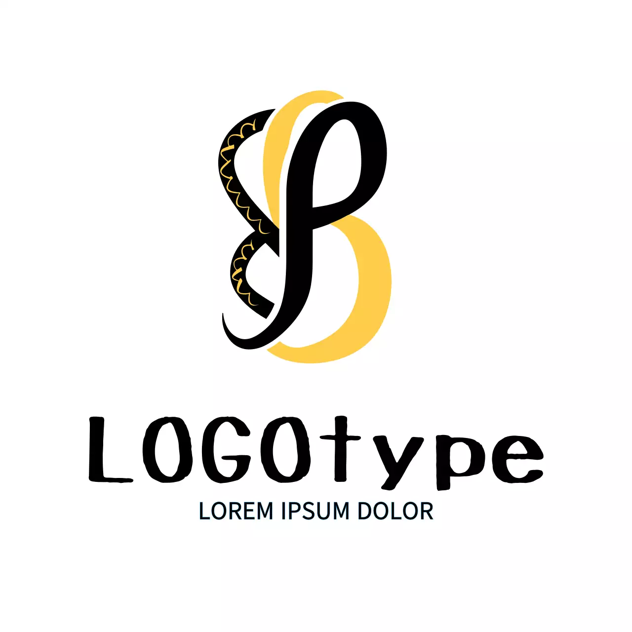 Yellow Modern Design Logo
