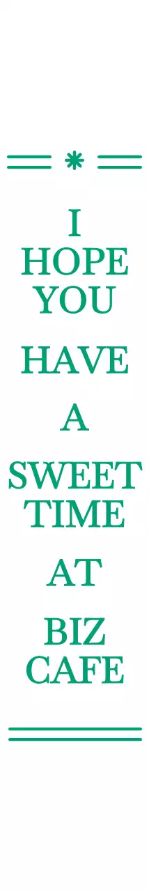 초록색의 감성적인 텍스트 문구 스타일 카페