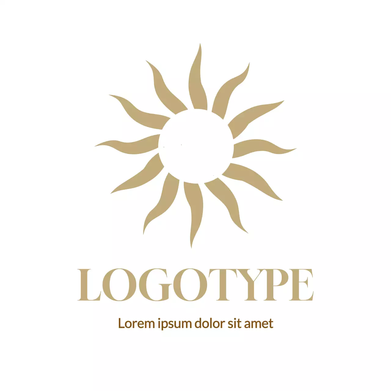 Beige Minimal Design Logo