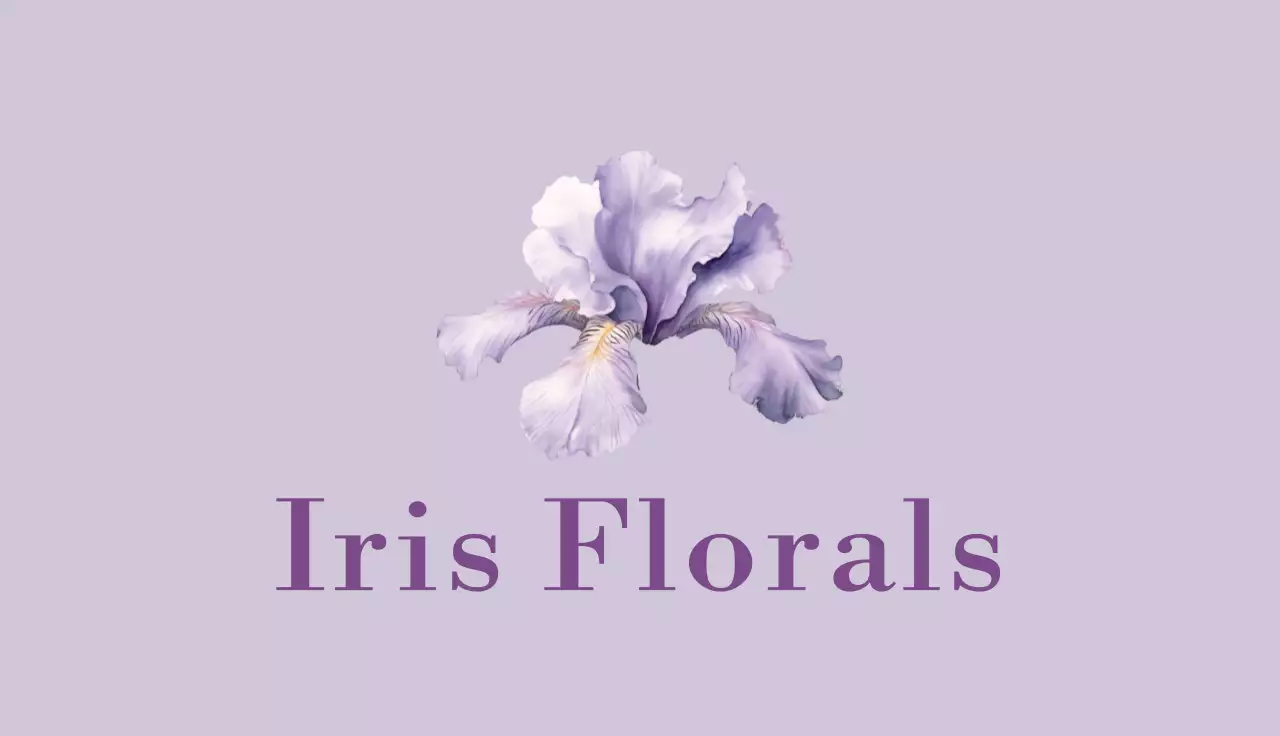 보라색 우아한 꽃 카드