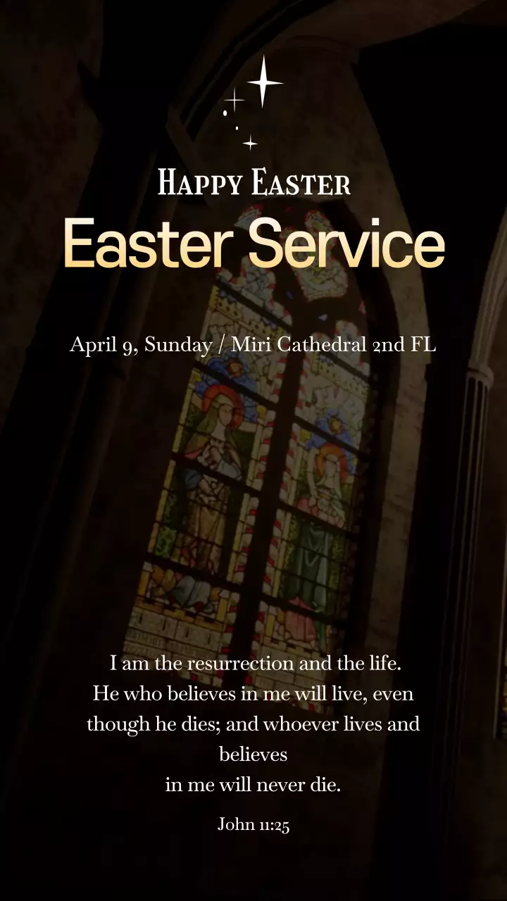 브라운톤의 심플한 부활절 예배 안내