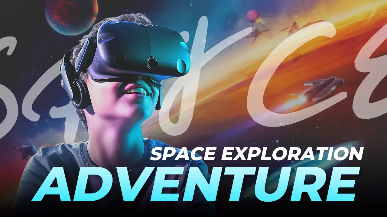 Blue Modern Vr Adventure Promotion YouTube Thumbnail