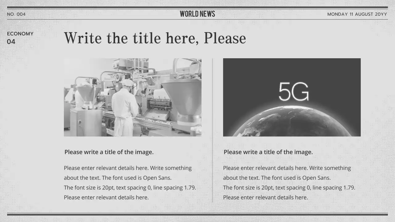 Newsclipping with a gray and red newspaper concept