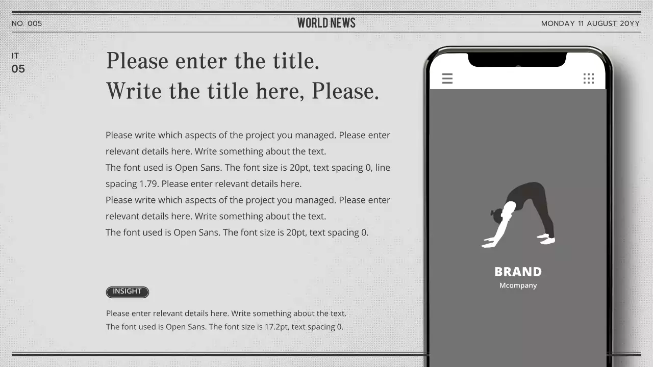 Newsclipping with a gray and red newspaper concept