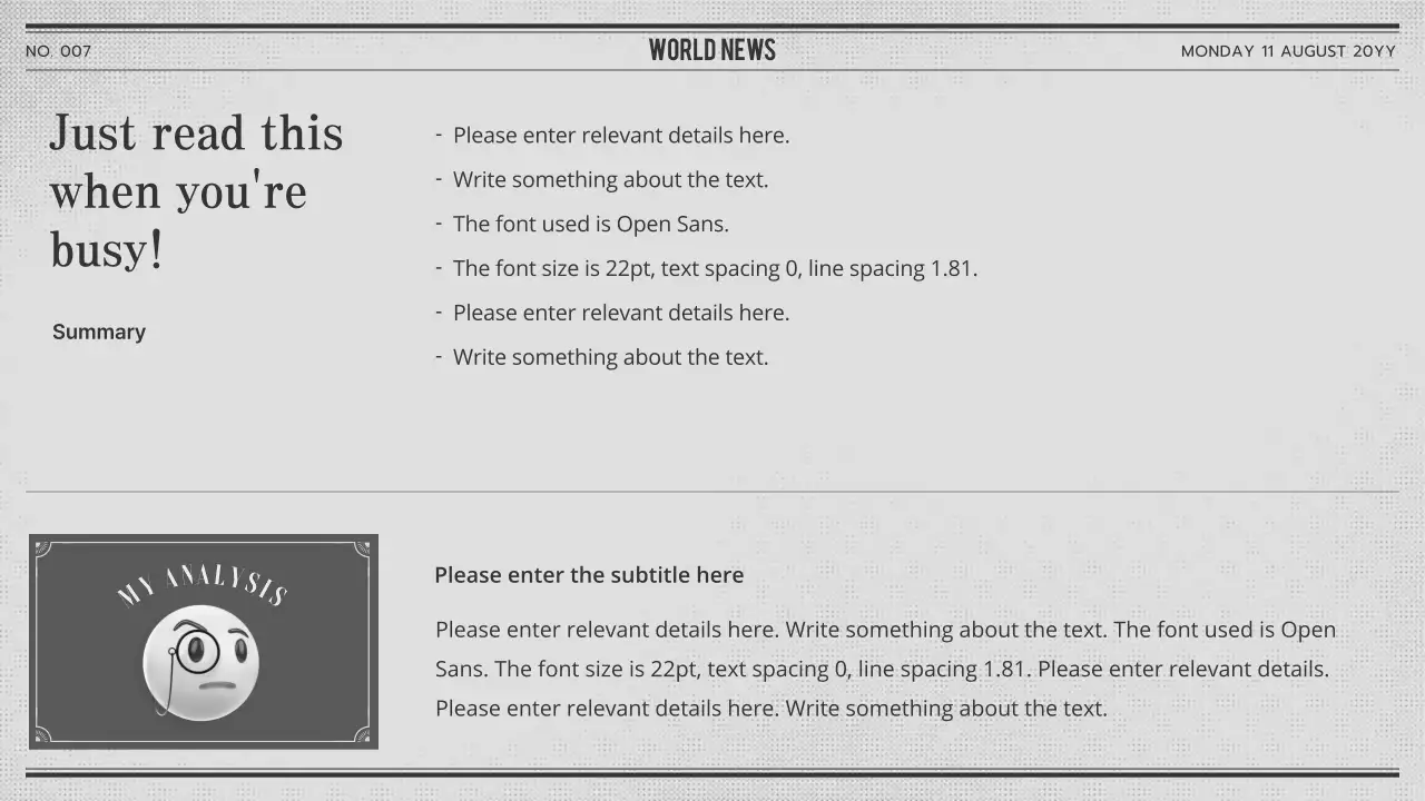 Newsclipping with a gray and red newspaper concept