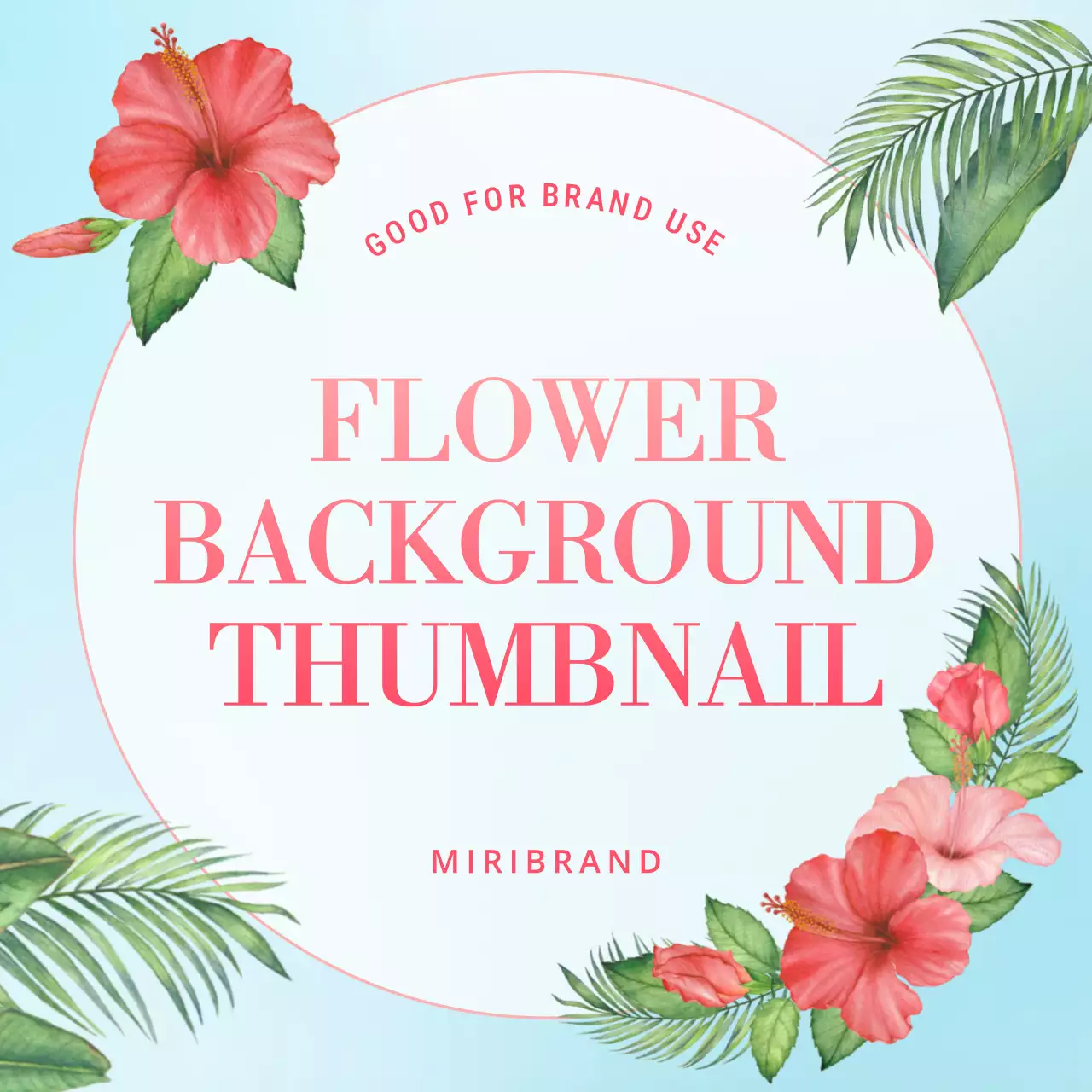 Coral Floral Background Thumbnail Instagram Carousel