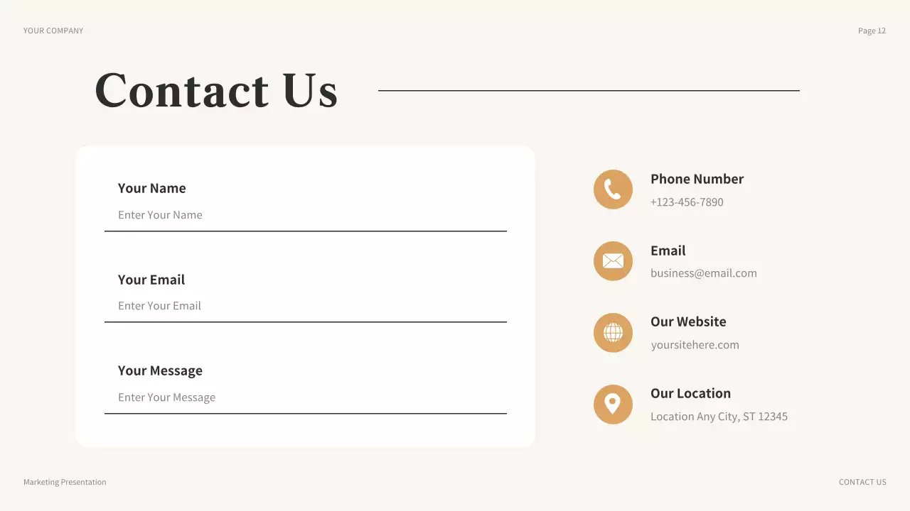 Brown Modern Marketing Presentation