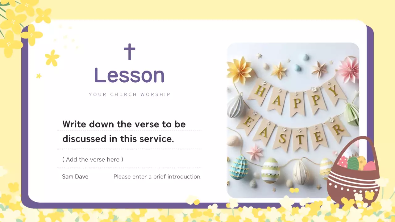 Yellow Simple Easter Presentation