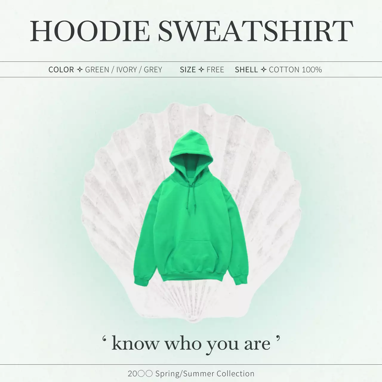 青 モダン ファッション ポスター