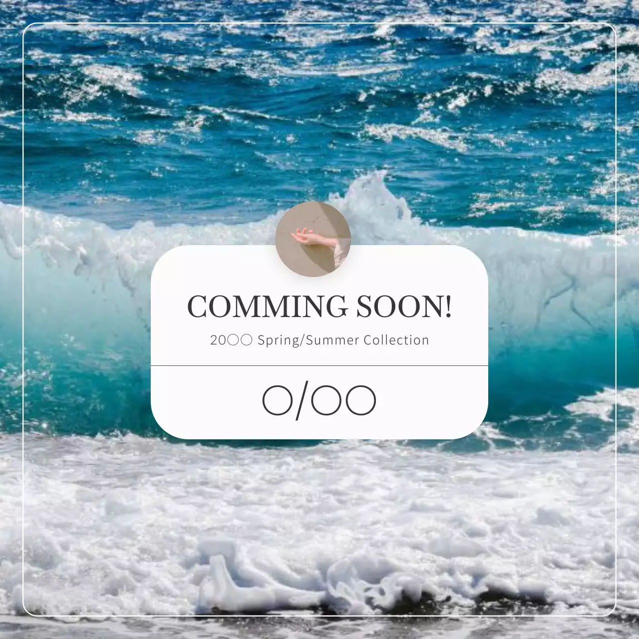 青 モダン ファッション ポスター