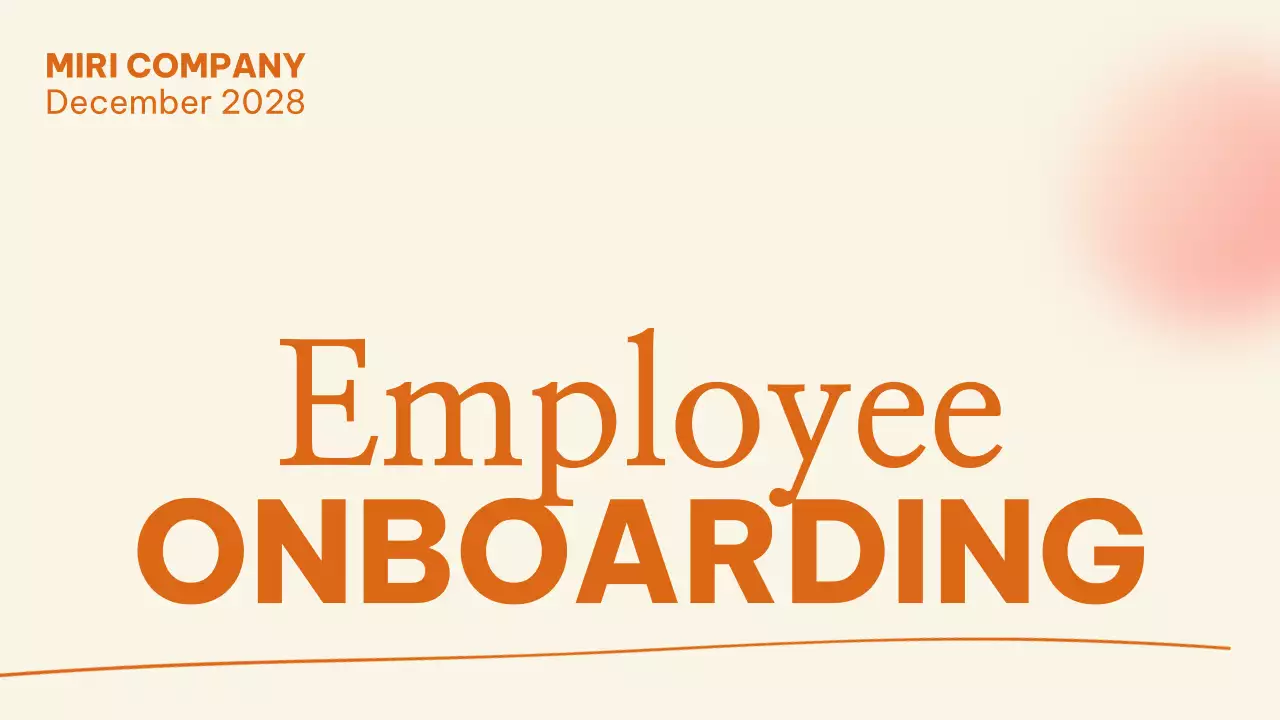 Orange Modern Employee Guide Presentation