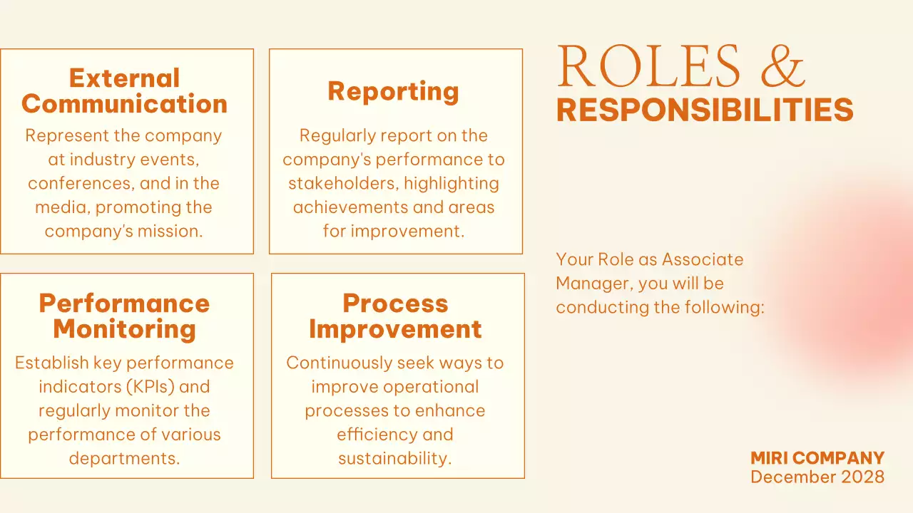 Orange Modern Employee Guide Presentation