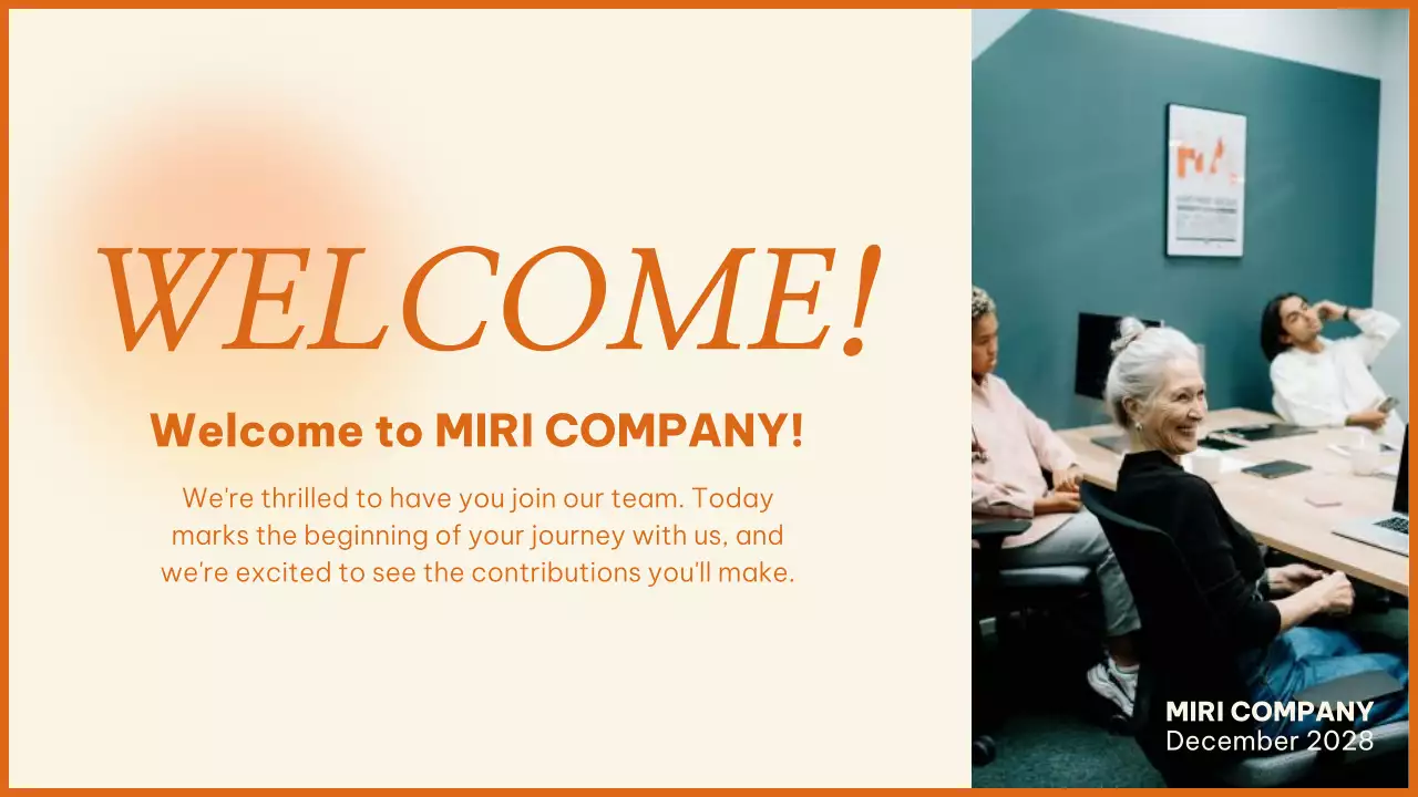 Orange Modern Employee Guide Presentation