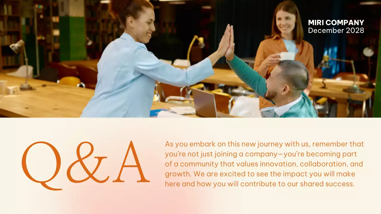 Orange Modern Employee Guide Presentation