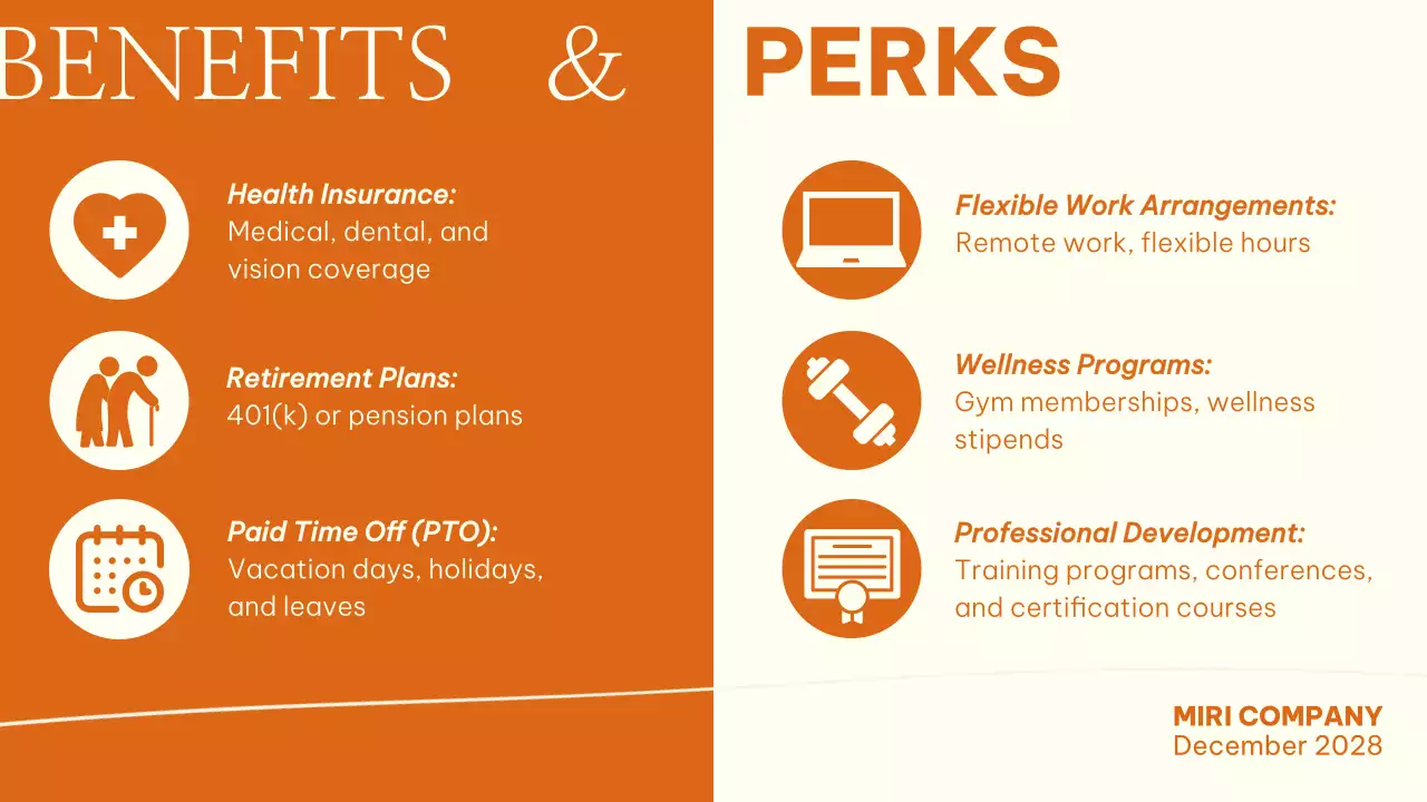 Orange Modern Employee Guide Presentation