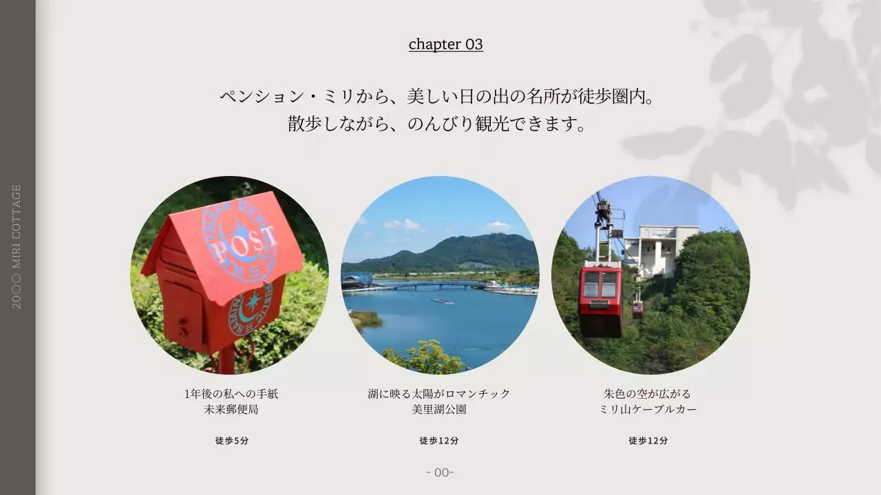 白 シンプル ペンション パンフレット プレゼンテーション