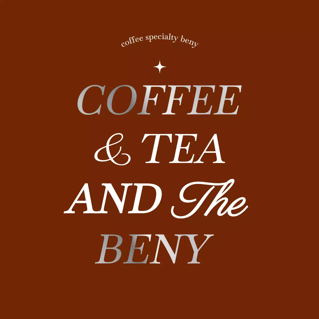 브라운과 실버의 감성 카페 레터링