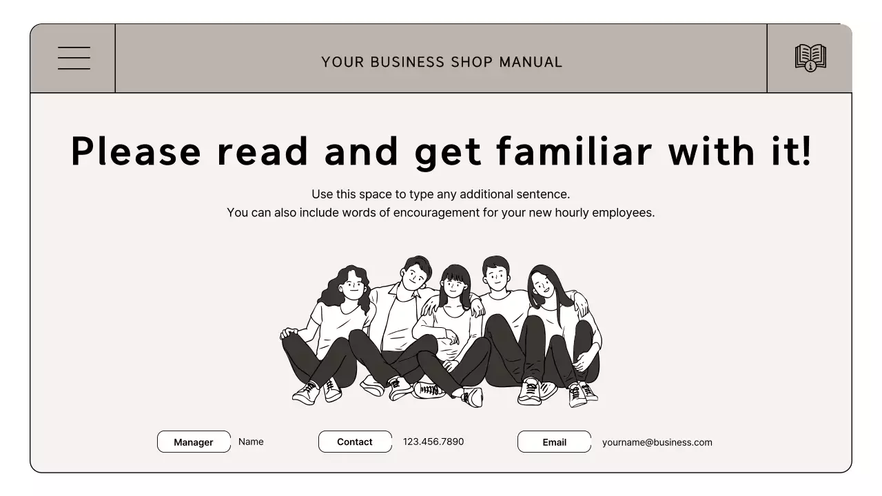 Brown Simple Employee Manual Presentation