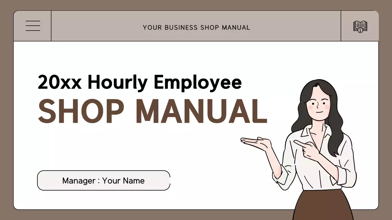 Brown Simple Employee Manual Presentation