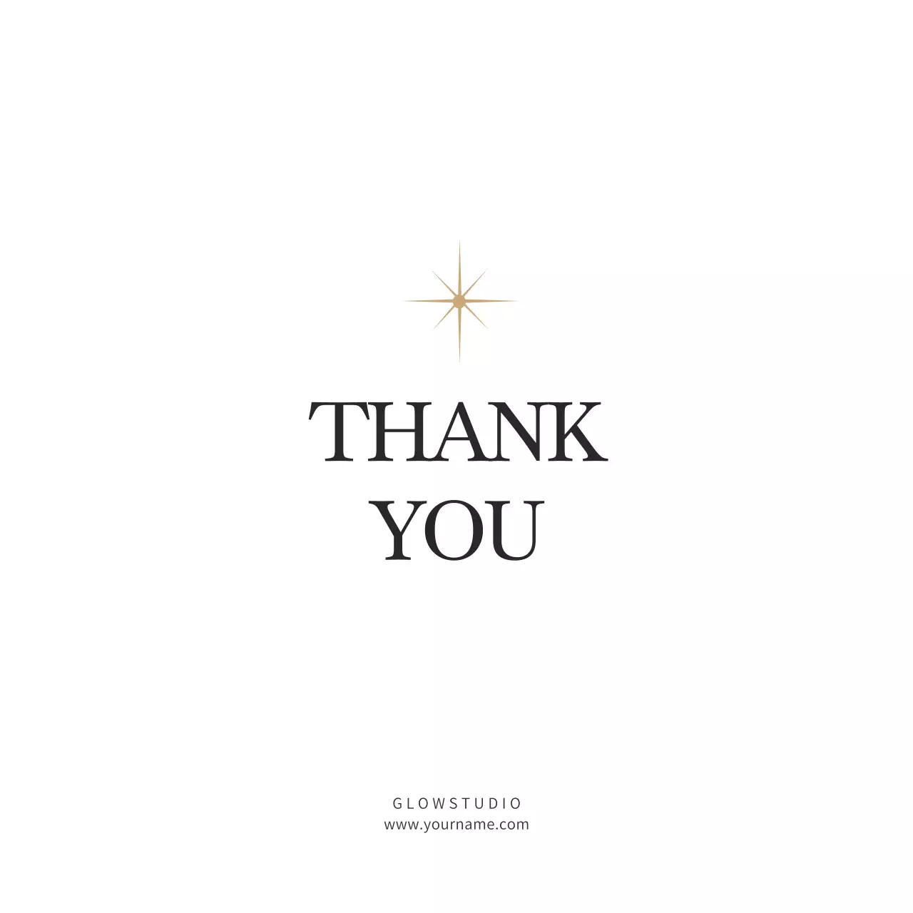 Classy thank you card postcard in gray