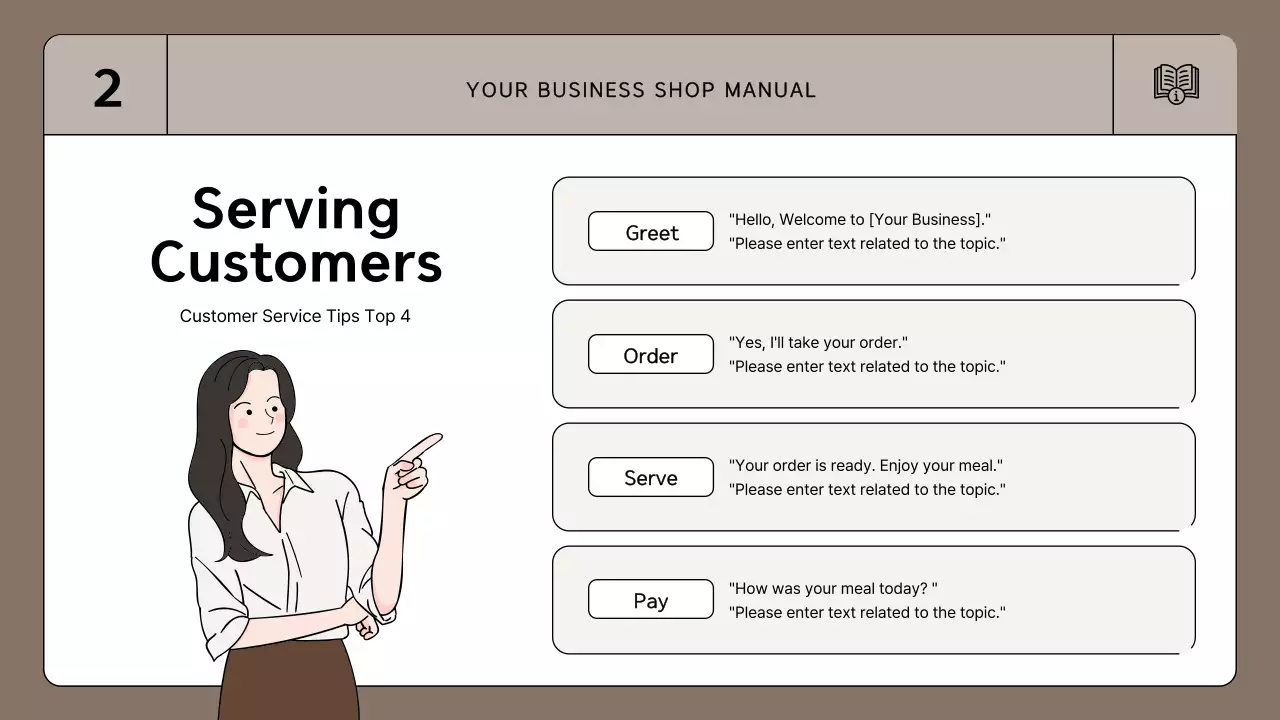 Brown Simple Employee Manual Presentation
