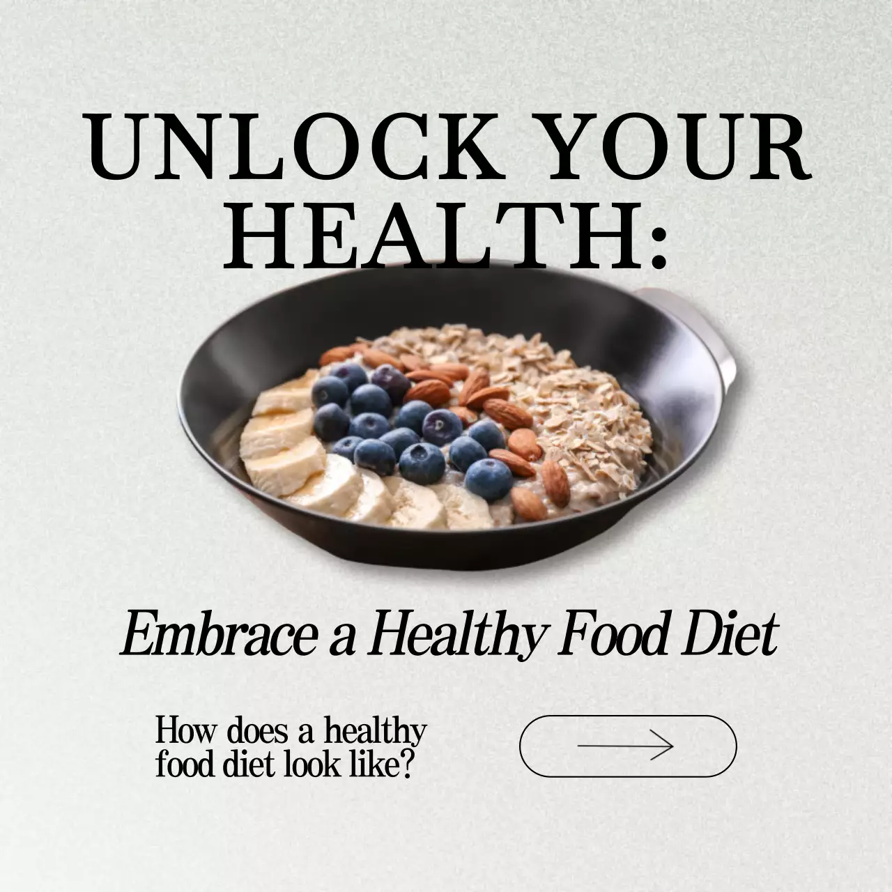 White Minimal Healthy Diet Guide Social Media Post