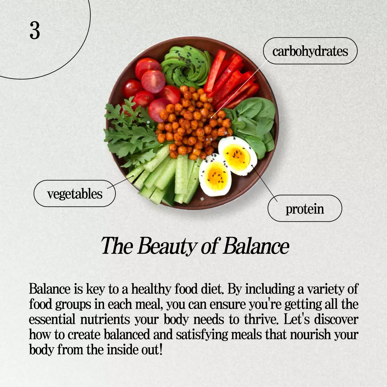 White Minimal Healthy Diet Guide Social Media Post