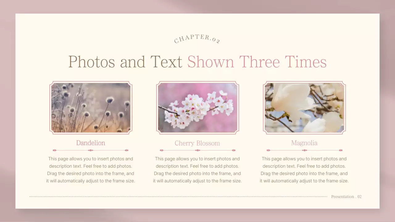 핑크 플로럴 템플릿 가이드 프레젠테이션