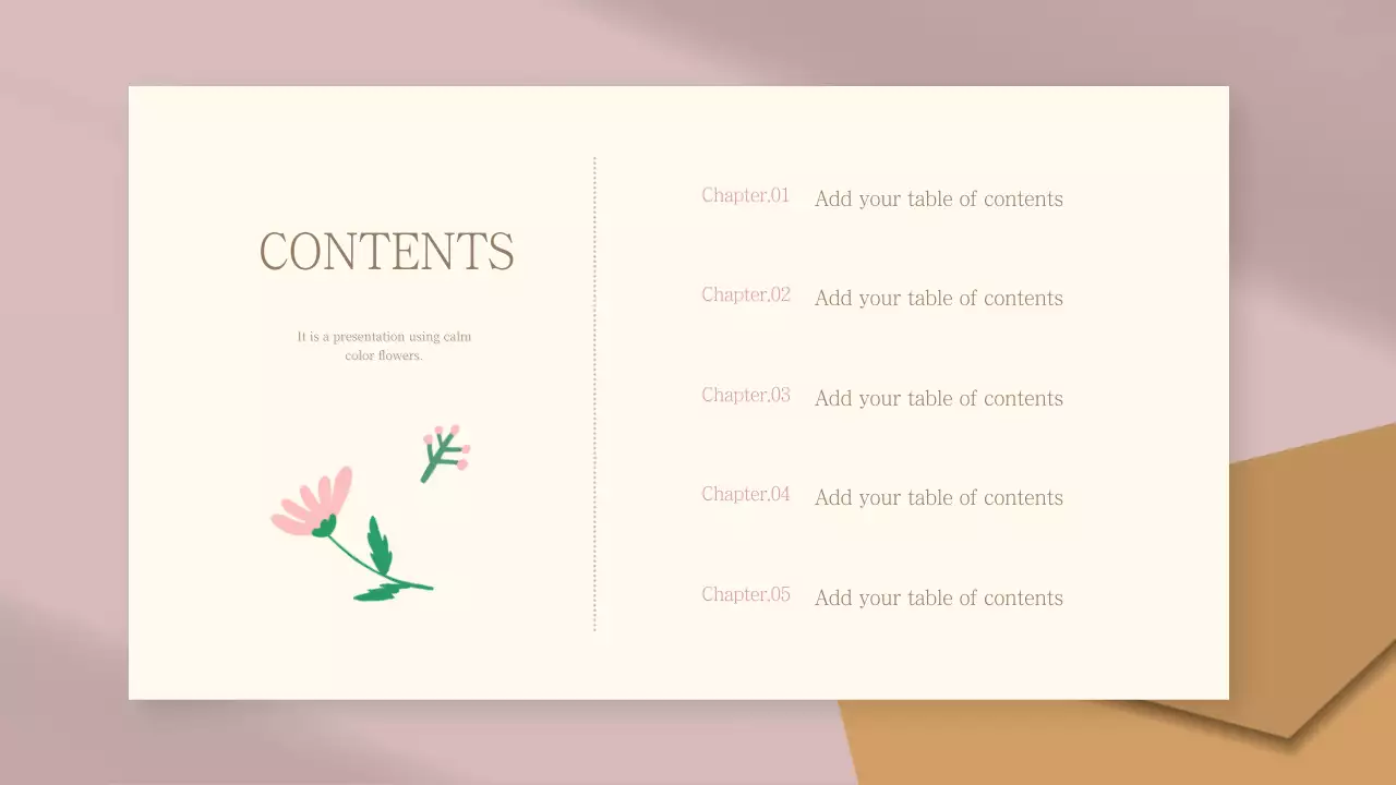 핑크 플로럴 템플릿 가이드 프레젠테이션